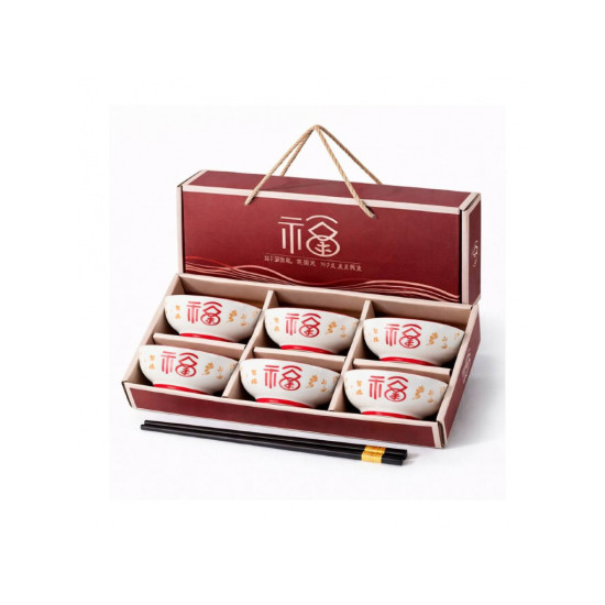 Bowl Set + Chopsticks 6 pairs 15-022