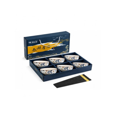 Bowl Set + Chopsticks 6 pairs 24-015