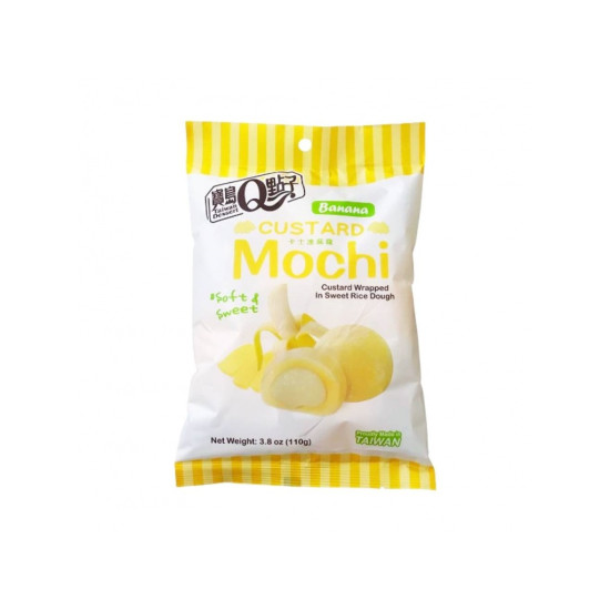 Taiwan Q Mochi Custard Banana 110g Taiwan Q Mochi Custard Banana 110g