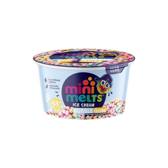 Mini Melts Ice Cream with Bubble Gum Flavor 70g