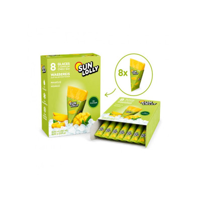Sun Lolly Ice Cream Mango 520g (8 x 65g)