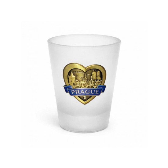 Shot Glass with metal sticker 61*49 Gold 8019