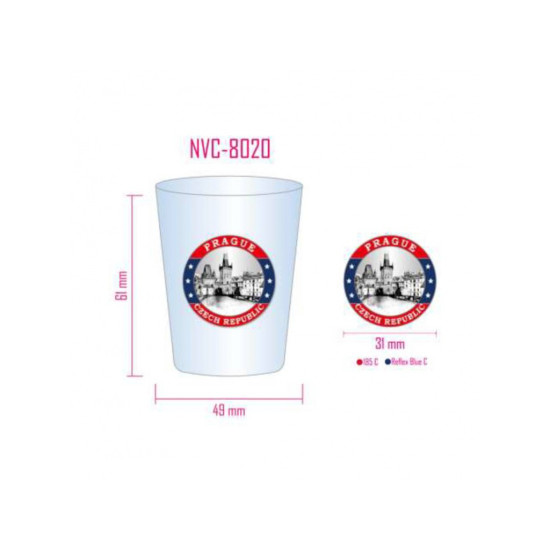 Shot Glass with metal sticker 8020-4461