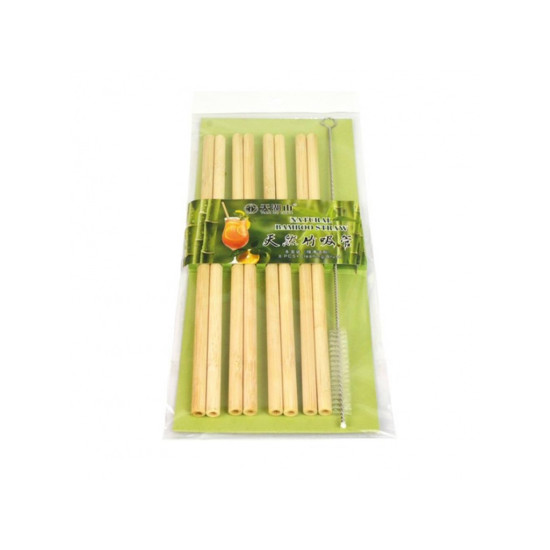 Bamboo Straw Reusable with Brush 5Pairs