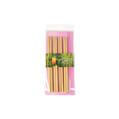 Bamboo Straw Reusable Brush Brown 5 Pairs Bamboo Straw Reusable Brush Brown 5 Pairs