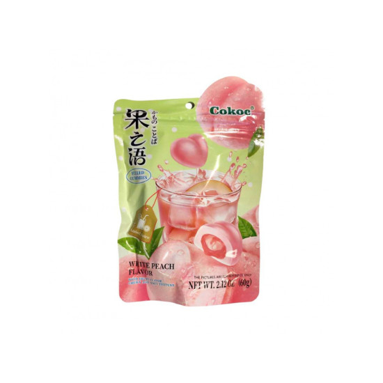 Cokoc Filled Gummies White Peach 60g