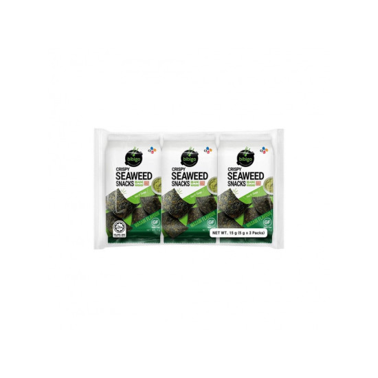 Bibigo Korejské Řasy Chipsy Wasabi 3x5g