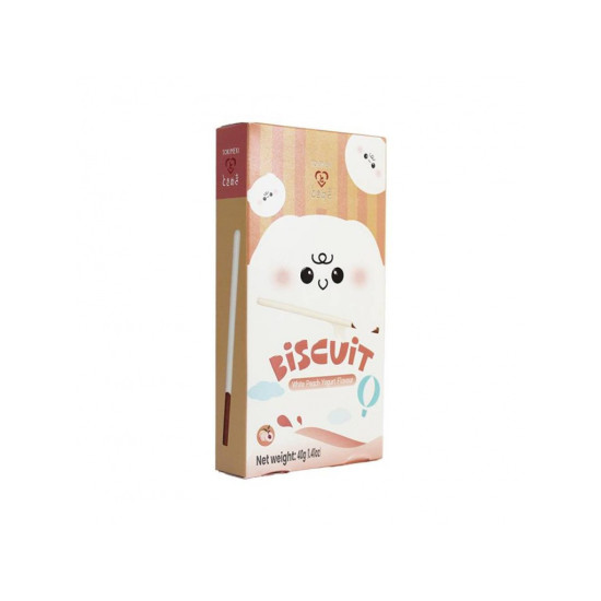 Tokimeki Biscuit Stick White Peach Yogurt 40g