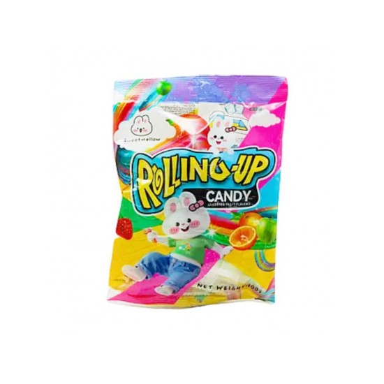 Sweet Mellow Rolling-Up Candy Assorted Fruits 100g