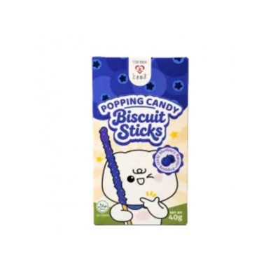 Tokimeki Biscuit Popping Stick Blueberry 40g