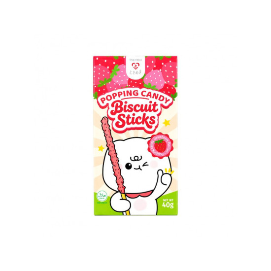 Tokimeki Biscuit Popping Stick Strawberry 40g Tokimeki Biscuit Popping Stick Strawberry 40g