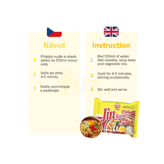 Ottogi Instant Noodles Jin Ramen Spicy 120g Ottogi Instant Noodles Jin Ramen Spicy 120g