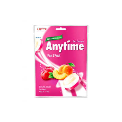 Lotte Anytime Plum&Peach 60g Lotte Anytime Plum&Peach 60g