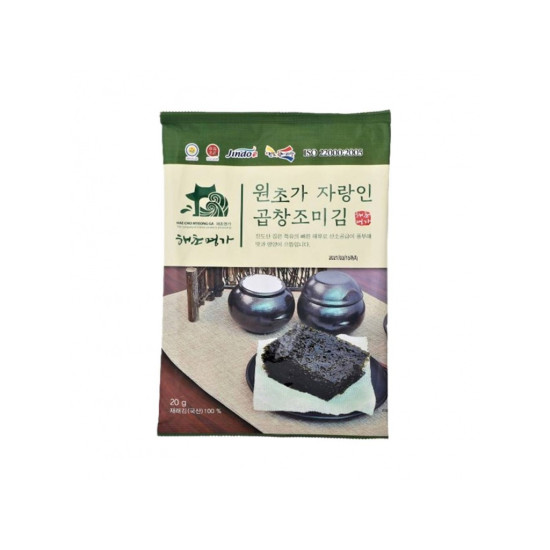 Jindo Roasted Seasoned Seaweed Laver 20g Jindo Roasted Seasoned Seaweed Laver 20g