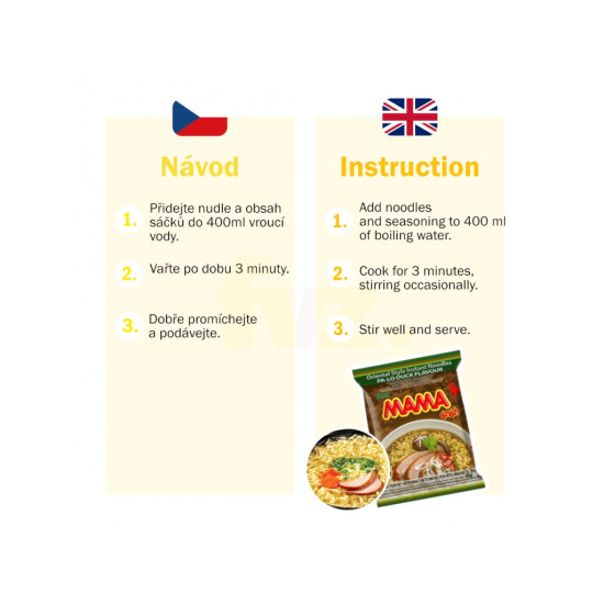 Mama Instant Noodles Pa-Lo Duck 55g Mama Instant Noodles Pa-Lo Duck 55g