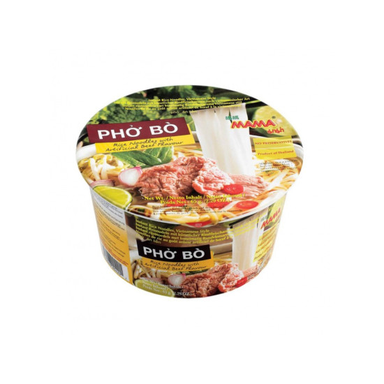 MAMA Instant Rice Noodle Pho Bo Bowl 65g