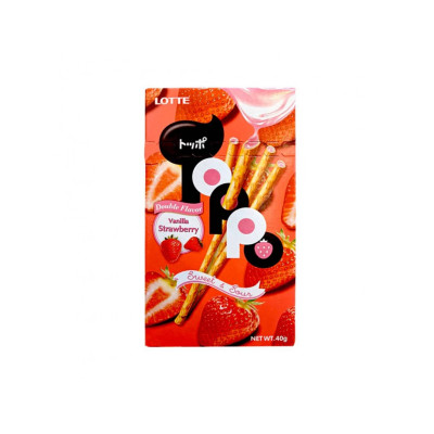 LOTTE Choco Pretzel Sticks Vanilla-Strawberry 40g