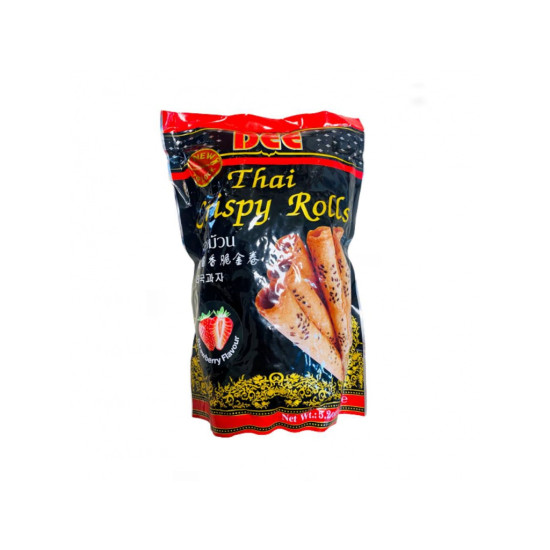 DEE Thai Crispy Rolls Strawberry Flavour 150g* DEE Thai Crispy Rolls Strawberry Flavour 150g*