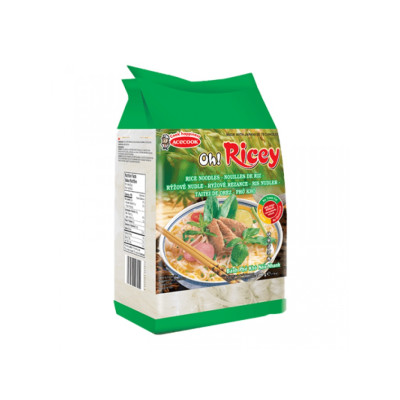 Acecook Oh Ricey Rýž. Nudle Široké 500g Acecook Oh Ricey Rýž. Nudle Široké 500g