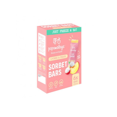 Popsmalaya Sorbet Lychee Peach (6 x 45ml) 270ml