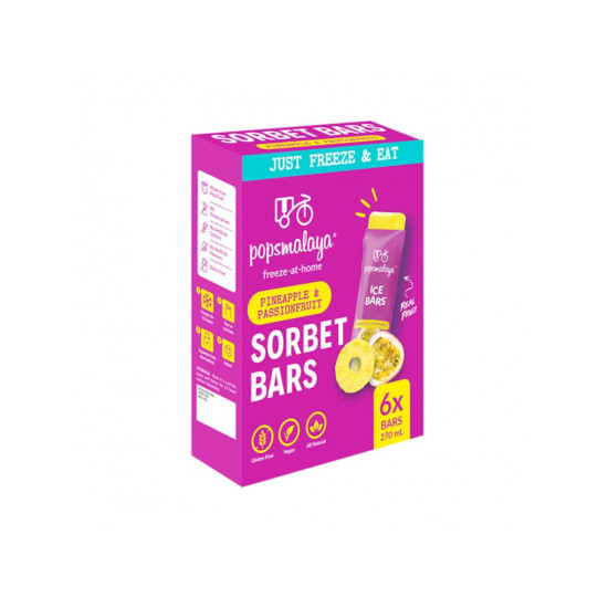 Popsmalaya Sorbet Passion Pineapple (6 x 45ml) 270ml