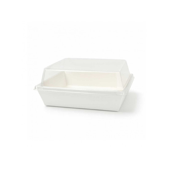 Hop dung khay giay nap nhua 13.5*12.5*6.5cm (50ks)